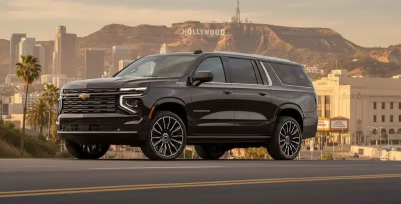Black Chevrolet Suburban for group rides from Agoura Hills